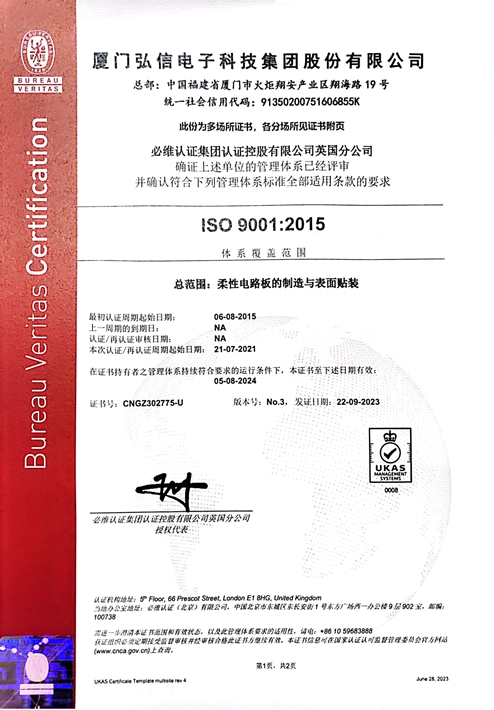 ISO 9001:2015 质量管理体系